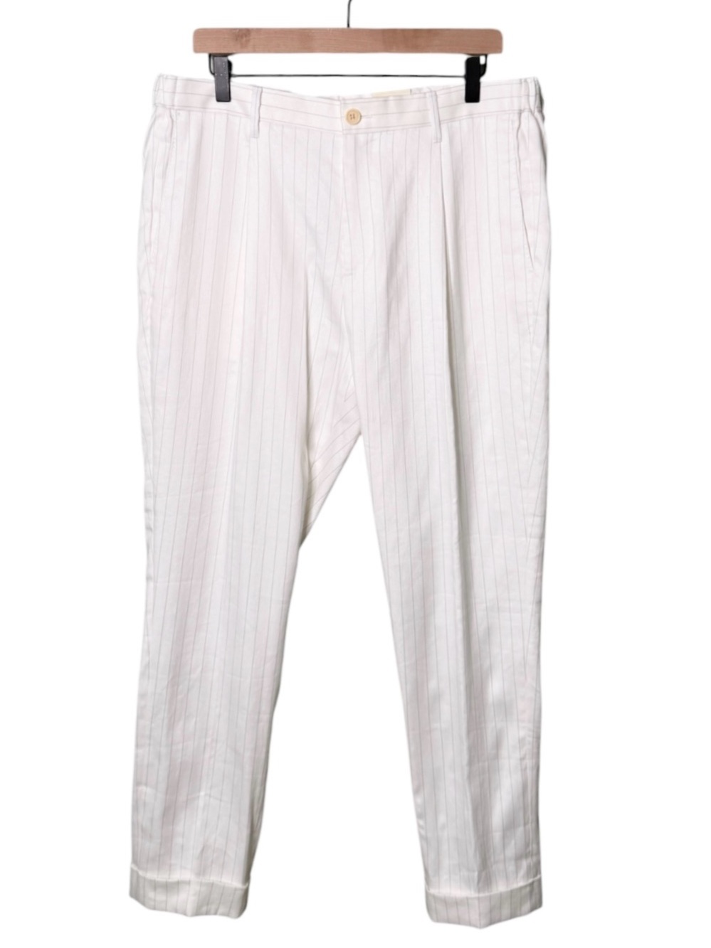 NWT Banana Republic Linen Tailored Fit Slim Pants White Grey Men’s 34 Short